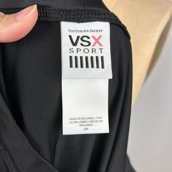 NEW Victoria's Secret Pink Logo Spell Out Capri Black Legging Pants Size Small - Picture 12 of 16